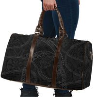 Hawaiian Kakau Art and Hisbiscus Tattoo Travel Bag Tribal Pattern-Black Gradient Style LT03 - Polynesian Pride