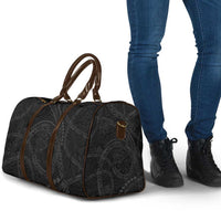 Hawaiian Kakau Art and Hisbiscus Tattoo Travel Bag Tribal Pattern-Black Gradient Style LT03 - Polynesian Pride
