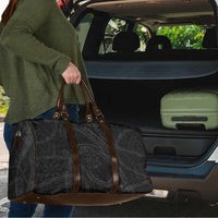 Hawaiian Kakau Art and Hisbiscus Tattoo Travel Bag Tribal Pattern-Black Gradient Style LT03 - Polynesian Pride