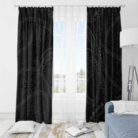 Hawaiian Kakau Art and Hisbiscus Tattoo Window Curtain Tribal Pattern-Black Gradient Style LT03 - Polynesian Pride
