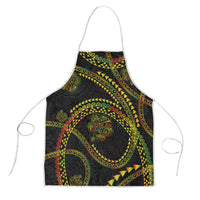 Hawaiian Kakau Art and Hisbiscus Tattoo Apron Tribal Pattern-Reggae Style LT03 Black - Polynesian Pride