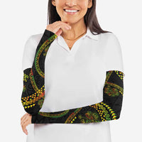 Hawaiian Kakau Art and Hisbiscus Tattoo Arm Sleeves Tribal Pattern-Reggae Style LT03 - Polynesian Pride