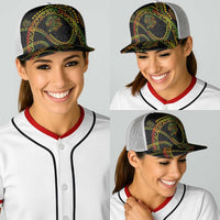 Hawaiian Kakau Art and Hisbiscus Tattoo Baseball Net Cap Tribal Pattern-Reggae Style LT03 - Polynesian Pride