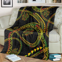 Hawaiian Kakau Art and Hisbiscus Tattoo Blanket Tribal Pattern-Reggae Style LT03 - Polynesian Pride