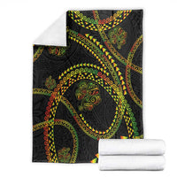 Hawaiian Kakau Art and Hisbiscus Tattoo Blanket Tribal Pattern-Reggae Style LT03 - Polynesian Pride