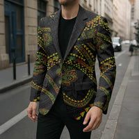 Hawaiian Kakau Art and Hisbiscus Tattoo Blazer Tribal Pattern-Reggae Style LT03 - Polynesian Pride
