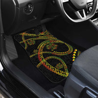 Hawaiian Kakau Art and Hisbiscus Tattoo Car Mats Tribal Pattern-Reggae Style LT03 - Polynesian Pride