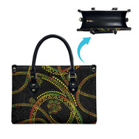 Hawaiian Kakau Art and Hisbiscus Tattoo Leather Bag Tribal Pattern-Reggae Style LT03 - Polynesian Pride