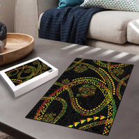 Hawaiian Kakau Art and Hisbiscus Tattoo Puzzle Tribal Pattern-Reggae Style LT03 - Polynesian Pride