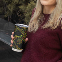 Hawaiian Kakau Art and Hibiscus Tattoo Tumbler Cup Tribal Pattern-Reggae Style LT03 - Polynesian Pride