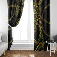 Hawaiian Kakau Art and Hisbiscus Tattoo Window Curtain Tribal Pattern-Reggae Style LT03 - Polynesian Pride