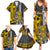 Hawaii Island Family Matching Summer Maxi Dress and Hawaiian Shirt Hawaiian Warrior and Kakau Symbols Abstract Tattoo LT03 - Polynesian Pride