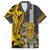 Hawaii Island Hawaiian Shirt Hawaiian Warrior and Kakau Symbols Abstract Tattoo LT03 Yellow - Polynesian Pride