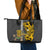 Hawaii Island Leather Tote Bag Hawaiian Warrior and Kakau Symbols Abstract Tattoo LT03 - Polynesian Pride