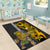 Custom Hawaii Island Area Rug Hawaiian Warrior and Kakau Symbols Abstract Tattoo LT03 - Polynesian Pride