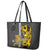 Custom Hawaii Island Leather Tote Bag Hawaiian Warrior and Kakau Symbols Abstract Tattoo LT03 - Polynesian Pride