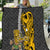 Custom Hawaii Island Quilt Hawaiian Warrior and Kakau Symbols Abstract Tattoo LT03 Yellow - Polynesian Pride