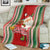 Kiribati Christmas Blanket Santa With Gift Bag Behind Ribbons Seamless Red Maori LT03 - Polynesian Pride