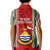 Kiribati Christmas Kid Polo Shirt Santa With Gift Bag Behind Ribbons Seamless Red Maori LT03 - Polynesian Pride