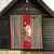 Kiribati Christmas Quilt Santa With Gift Bag Behind Ribbons Seamless Red Maori LT03 - Polynesian Pride