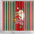 Kiribati Christmas Shower Curtain Santa With Gift Bag Behind Ribbons Seamless Red Maori LT03 - Polynesian Pride