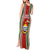 Kiribati Christmas Tank Maxi Dress Santa With Gift Bag Behind Ribbons Seamless Red Maori LT03 - Polynesian Pride