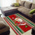 Custom Kiribati Christmas Area Rug Santa With Gift Bag Behind Ribbons Seamless Red Maori LT03 - Polynesian Pride