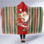 Custom Kiribati Christmas Hooded Blanket Santa With Gift Bag Behind Ribbons Seamless Red Maori LT03 - Polynesian Pride