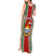 Custom Kiribati Christmas Tank Maxi Dress Santa With Gift Bag Behind Ribbons Seamless Red Maori LT03 - Polynesian Pride