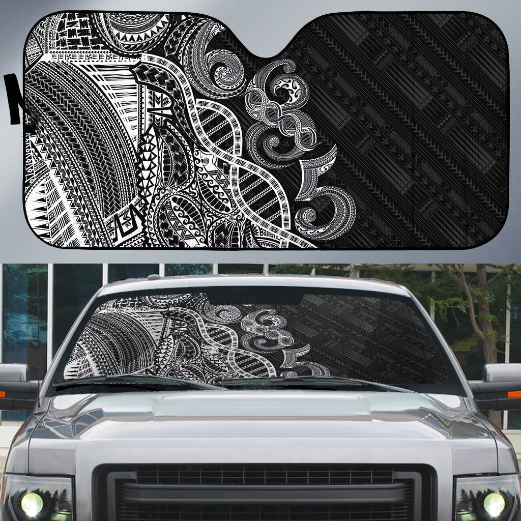 Samoan Traditional Tattoo 685 Auto Sun Shade Tribal Tatau DNA Black Color LT03 Black - Polynesian Pride