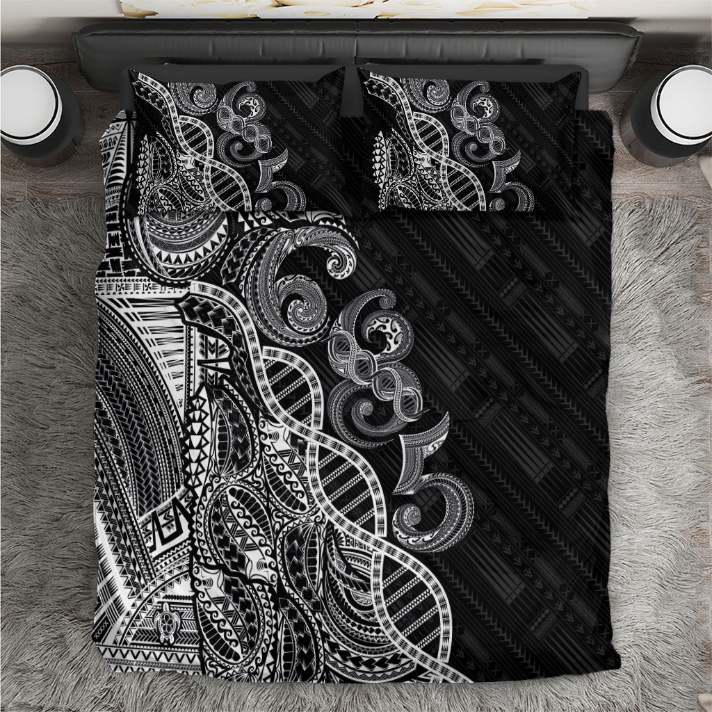 Samoan Traditional Tattoo 685 Bedding Set Tribal Tatau DNA Black Color LT03 Black - Polynesian Pride