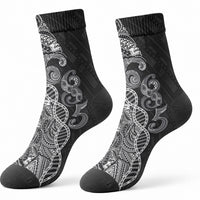 Samoan Traditional Tattoo 685 Crew Socks Tribal Tatau DNA Black Color LT03 - Polynesian Pride