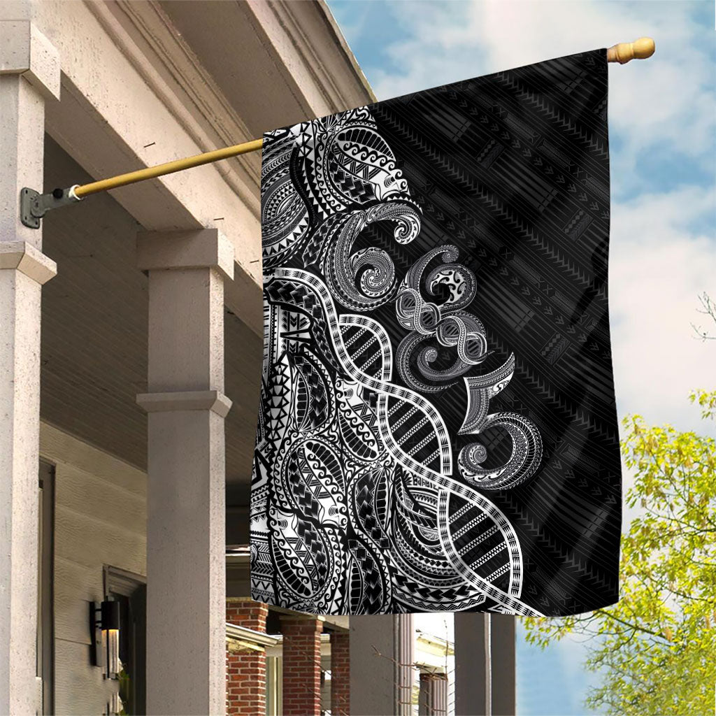 Samoan Traditional Tattoo 685 Garden Flag Tribal Tatau DNA Black Color LT03 House Flag Black - Polynesian Pride