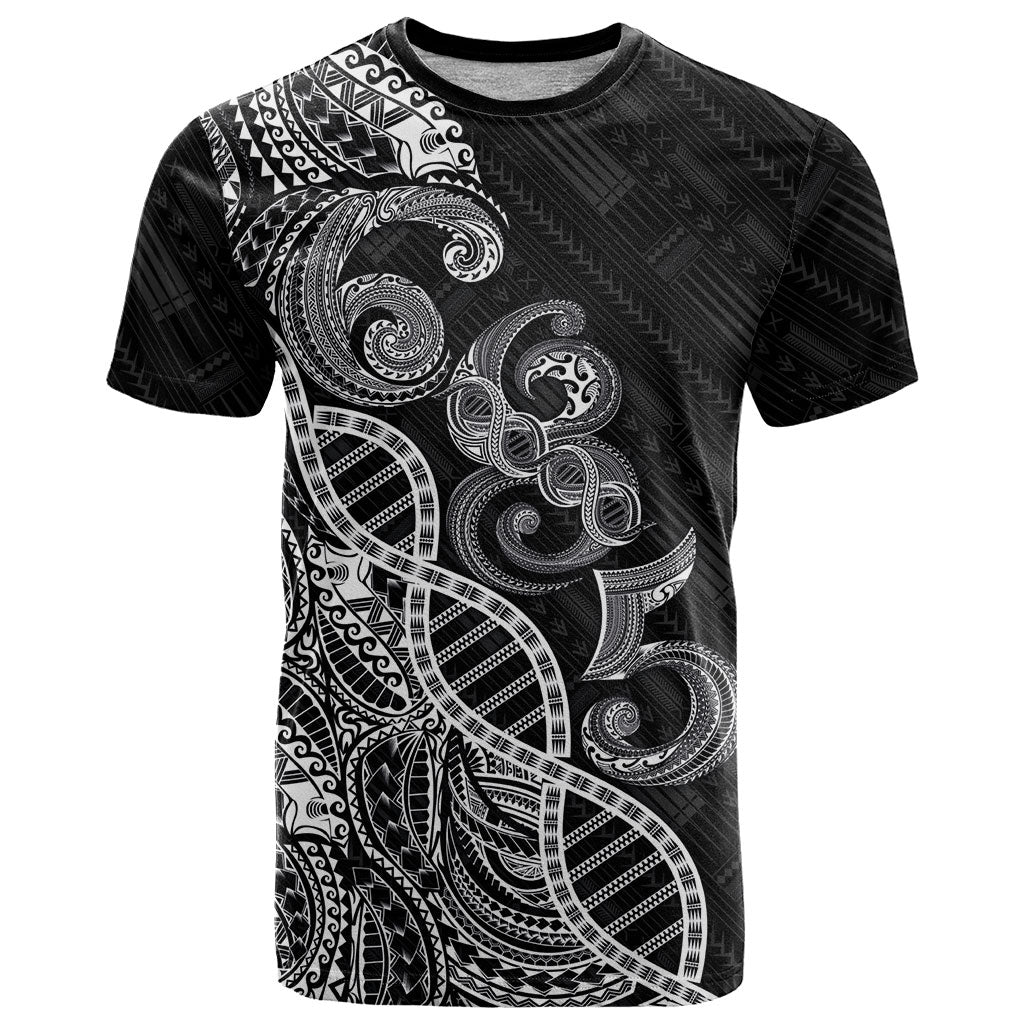 Samoan Traditional Tattoo 685 T Shirt Tribal Tatau DNA Black Color LT03 Black - Polynesian Pride