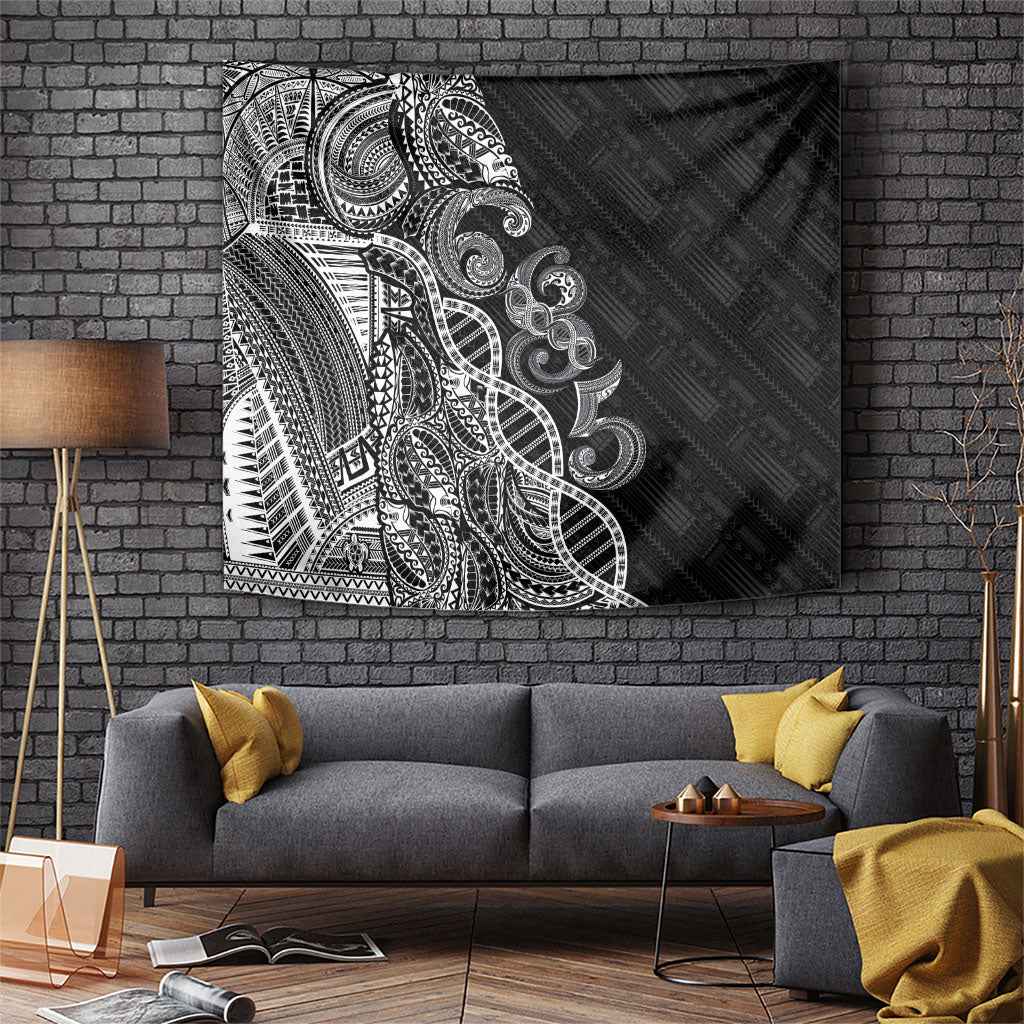 Samoan Traditional Tattoo 685 Tapestry Tribal Tatau DNA Black Color LT03 Black - Polynesian Pride