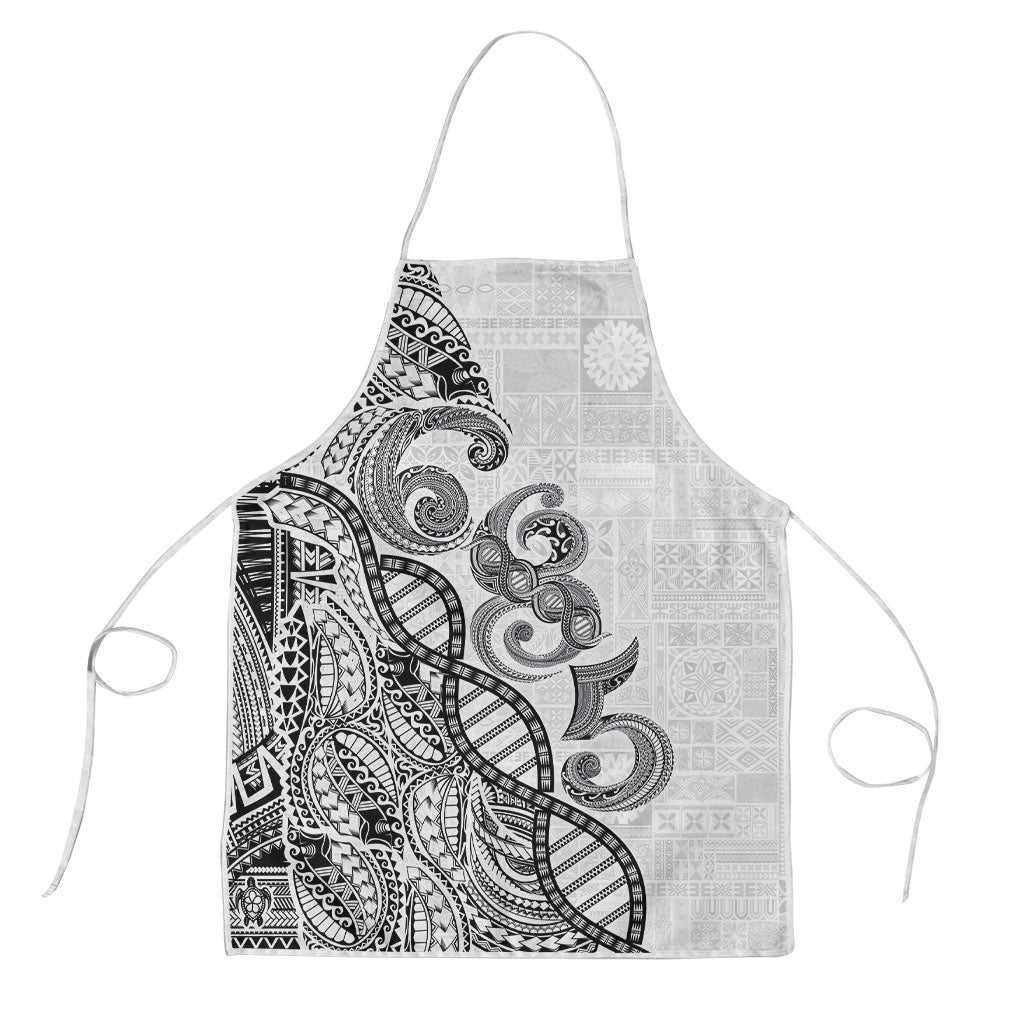 Samoan Traditional Tattoo 685 Apron Tribal Tatau DNA White Color LT03 White - Polynesian Pride