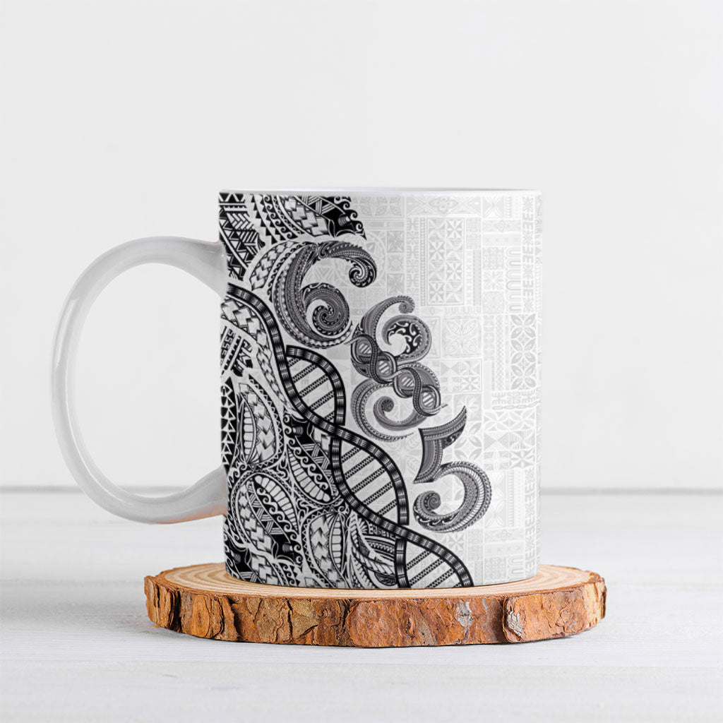 Samoan Traditional Tattoo 685 Ceramic Mug Tribal Tatau DNA White Color LT03 White - Polynesian Pride