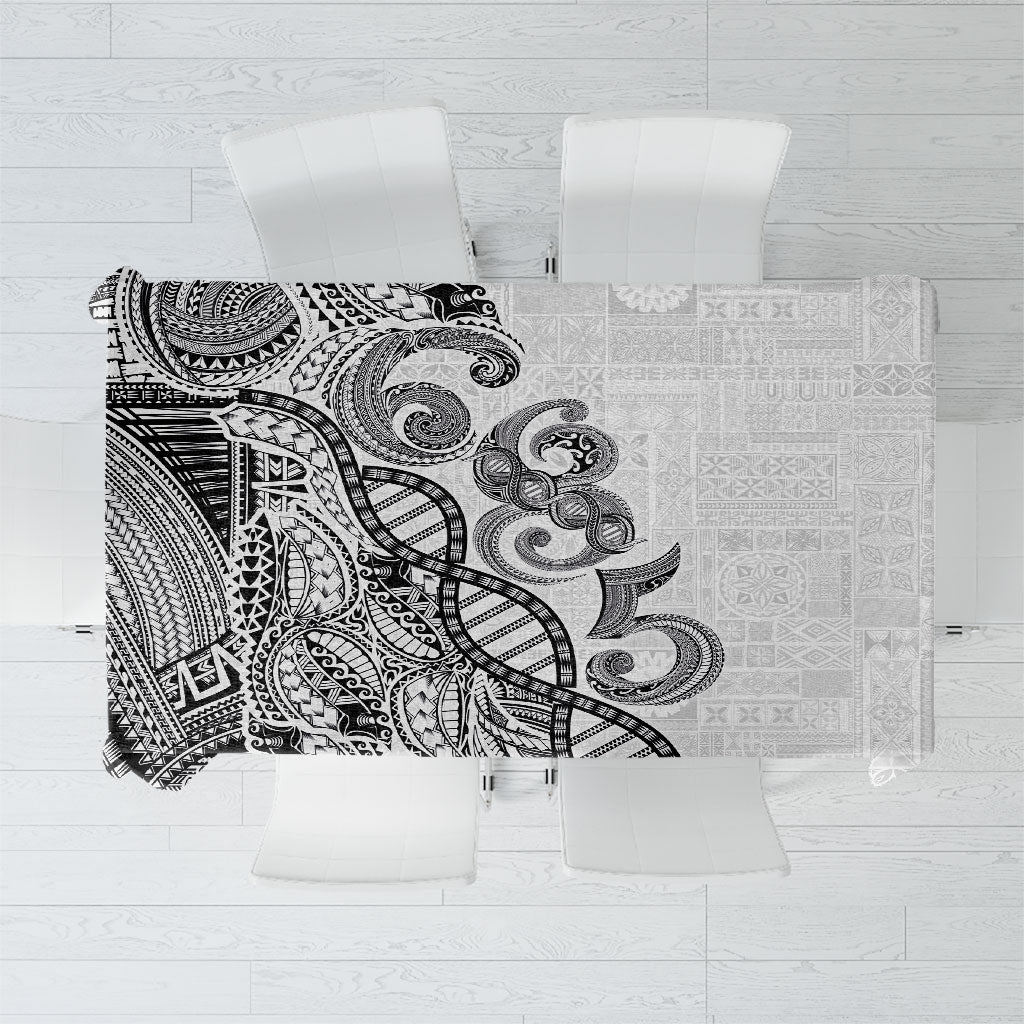 Samoan Traditional Tattoo 685 Tablecloth Tribal Tatau DNA White Color LT03 White - Polynesian Pride