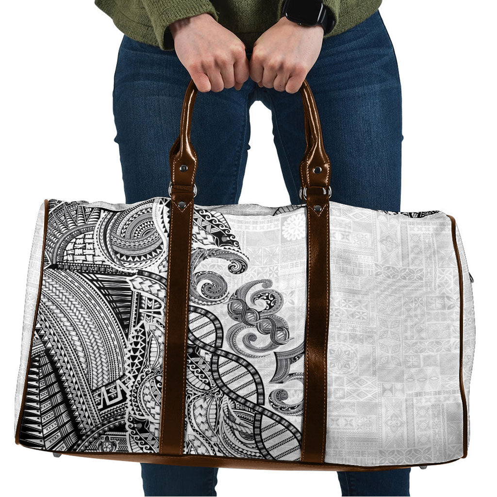 Samoan Traditional Tattoo 685 Travel Bag Tribal Tatau DNA White Color LT03 White - Polynesian Pride