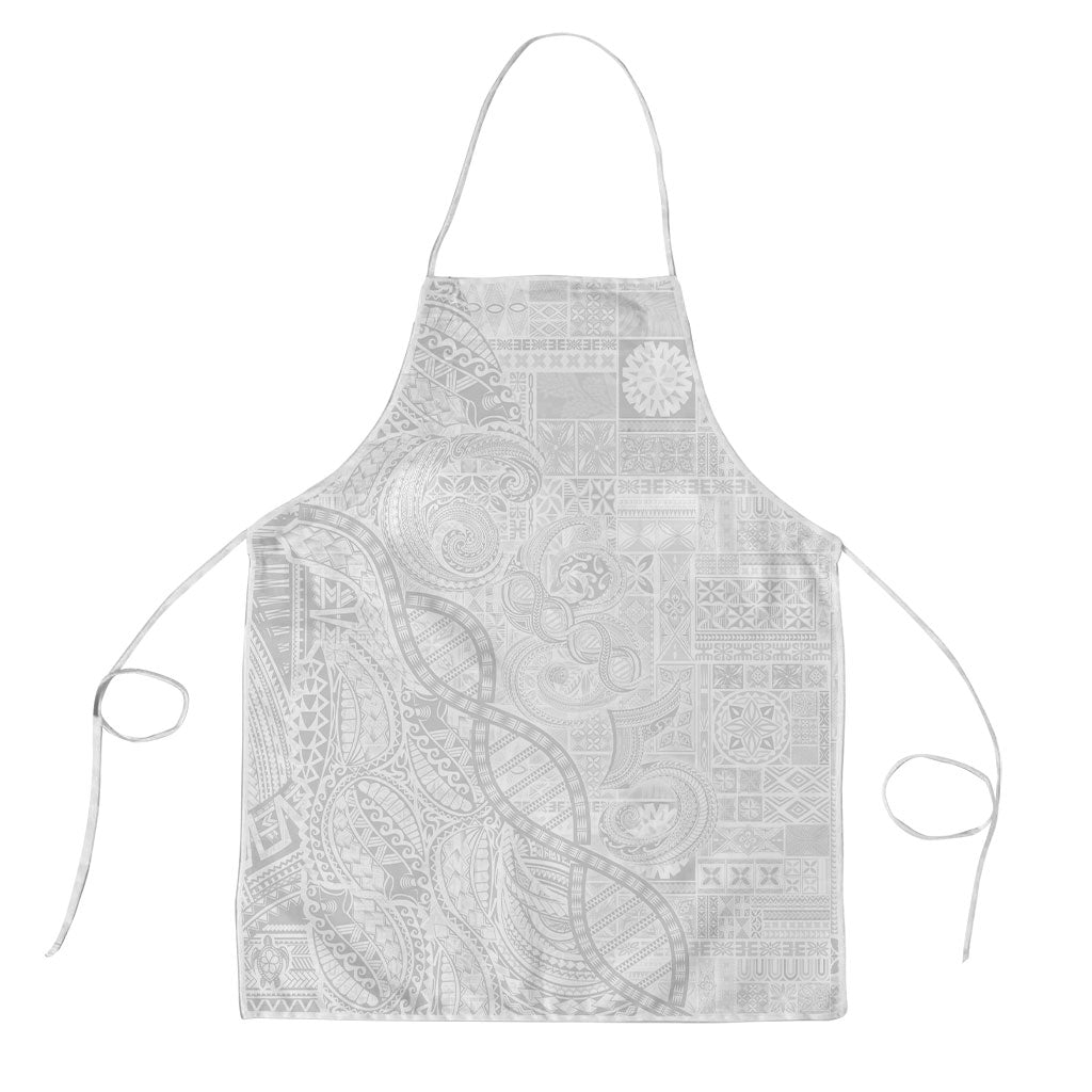 Samoan Traditional Tattoo 685 Apron Tribal Tatau DNA All-White LT03 White - Polynesian Pride