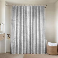 Samoan Traditional Tattoo 685 Bathroom Set Tribal Tatau DNA All-White LT03 Shower Curtain Only White - Polynesian Pride