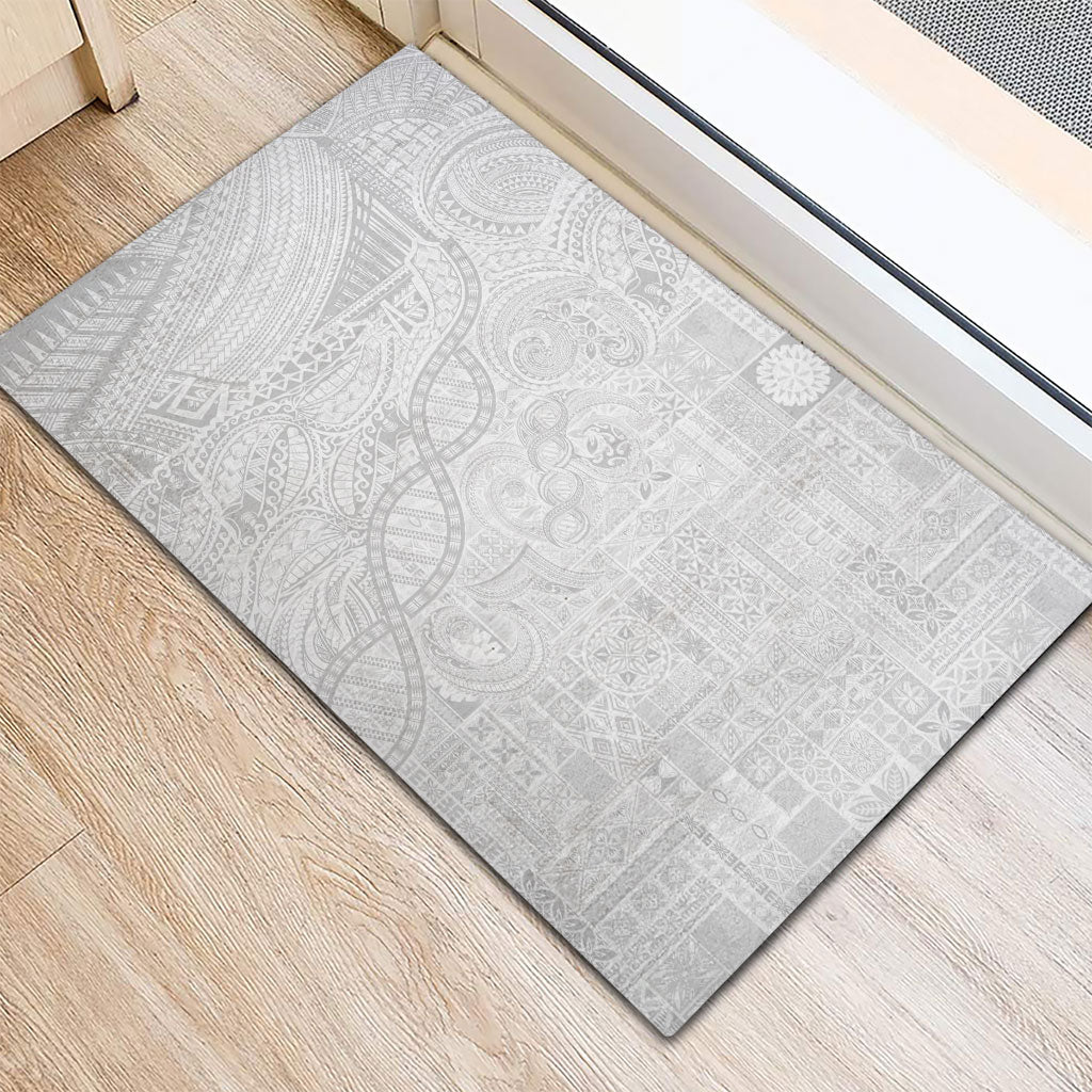 Samoan Traditional Tattoo 685 Rubber Doormat Tribal Tatau DNA All-White LT03 - Polynesian Pride