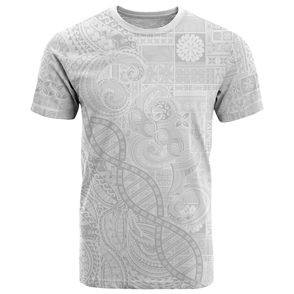 Samoan Traditional Tattoo 685 T Shirt Tribal Tatau DNA All-White LT03 White - Polynesian Pride