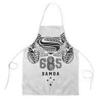 Super Samoa 685 Tribal Tattoo Apron Siapo Pattern White Edition LT03 White - Polynesian Pride