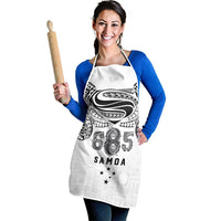 Super Samoa 685 Tribal Tattoo Apron Siapo Pattern White Edition LT03 - Polynesian Pride