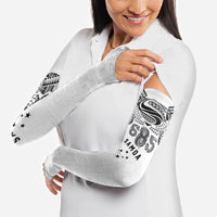 Super Samoa 685 Tribal Tattoo Arm Sleeves Siapo Pattern White Edition LT03 - Polynesian Pride