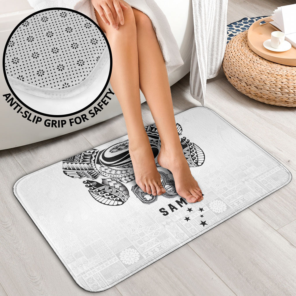 Super Samoa 685 Tribal Tattoo Bathroom Set Siapo Pattern White Edition LT03 - Polynesian Pride