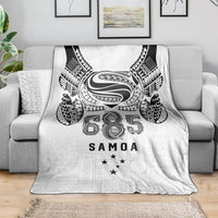 Super Samoa 685 Tribal Tattoo Blanket Siapo Pattern White Edition LT03 - Polynesian Pride