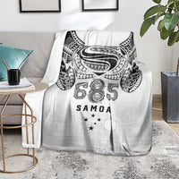 Super Samoa 685 Tribal Tattoo Blanket Siapo Pattern White Edition LT03 - Polynesian Pride