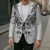 Super Samoa 685 Tribal Tattoo Blazer Siapo Pattern White Edition LT03 - Polynesian Pride